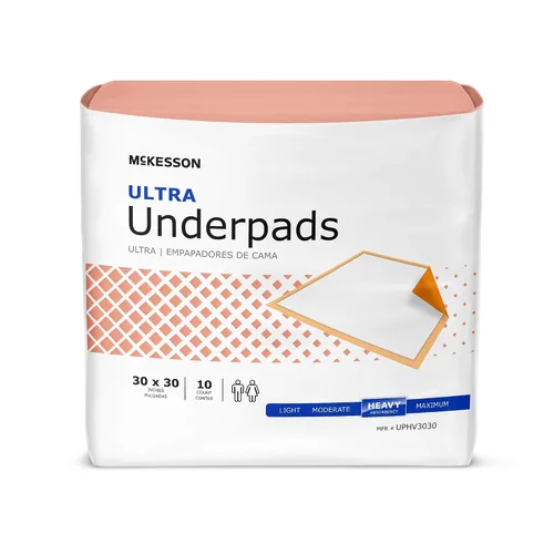 Vista 16 de McKesson Ultra Underpad, incontinencia, gran absorción, 30 x 30 pulgadas, 10