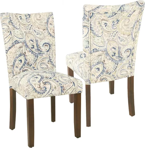 Vista 9 de HomePop Classic Parsons - Silla de comedor, terciopelo azul Azul terciopelo