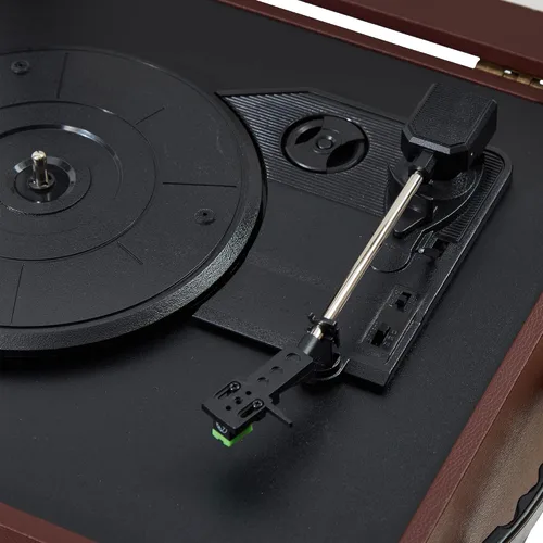 Vista 8 de Arkrocket Tocadiscos Bluetooth de 3 velocidades con altavoces integrados y patas extraíbles [edición limitada] (marrón)