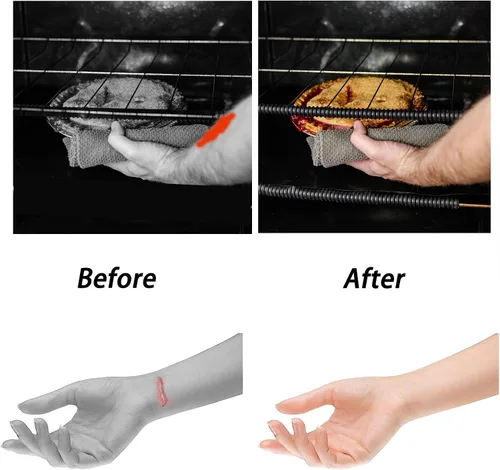 Vista 3 de Funda extra larga de 22 pulgadas para horno, protector de silicona para horno, resistente al calor, protector de borde de estante de horno, sin BPA