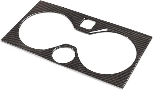 Vista 5 de ABS Car Center Console Portavasos Decoración Marco Cubierta Accesorios para BMW X5 G05 2019 (fibra de carbono)
