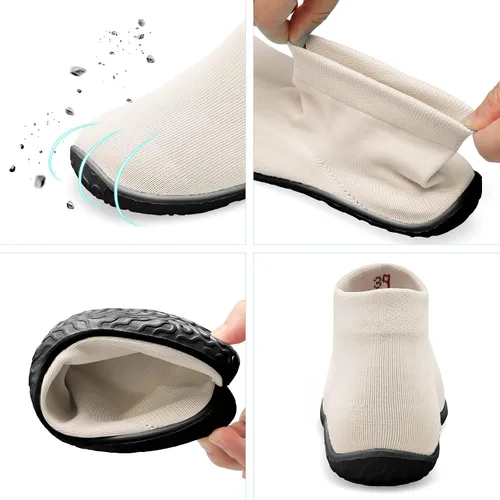 Vista 9 de SKASO Calcetines minimalistas para mujeres y hombres con suela multiusos y ultra portátil y antideslizante
