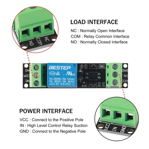 Vista 3 de AITRIP Paquete de 8 módulos de interruptor de alimentación de relé de 3 V 1 canal con optoacoplador opto aislamiento disparador de alto nivel