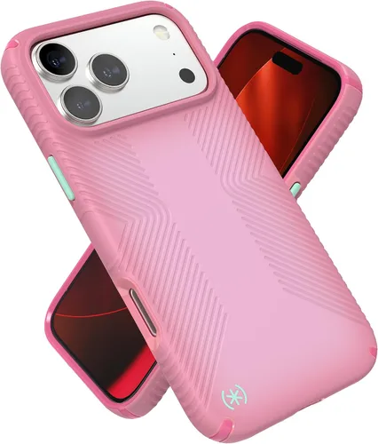 Vista 14 de Speck Presidio LUX - Funda para iPhone 17, compatible con MagSafe, funda protectora delgada, color negro desvanecido/gris pizarra/blanco