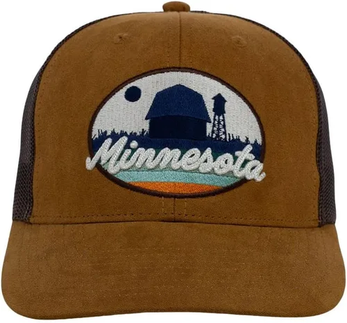 Vista 2 de Local Crowns Faux Suede Retro Views Trucker Adjustable Snapback Hat
