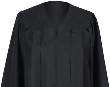 Vista 4 de GraduationForYou Bata de graduación unisex para adultos, color blanco y negro
