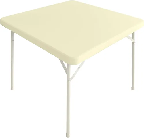 Vista 2 de Mantel elástico para mesa auxiliar de cóctel, ajustable de elastano, tamaño pequeño, para mesa auxiliar, 24 x 24 pulgadas, color beige