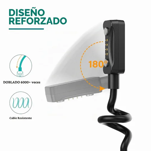 Vista 3 de TUSITA Cargador magnético compatible con Polar Pacer, Pacer Pro, Ignite 3, Grit X2 Pro, Vantage V3, Vantage M3 Smart Watch - 1M, USB-A