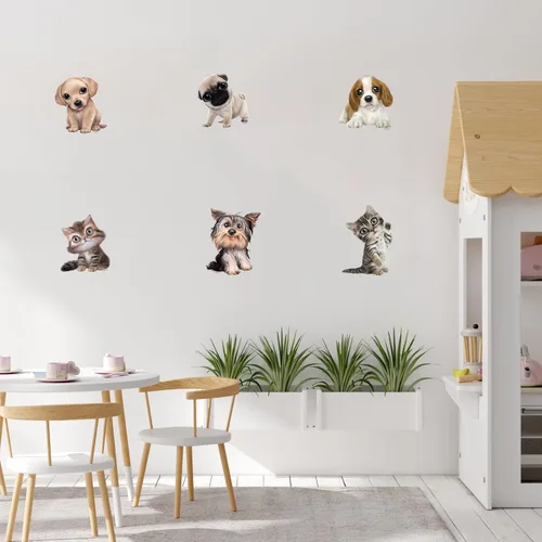 Vista 13 de Decalcomania - Calcomanías de pared de dinosaurio por P.D. Moreno, juego de 8 calcomanías para pared, calcomanías para decoración de dormitorio Dino