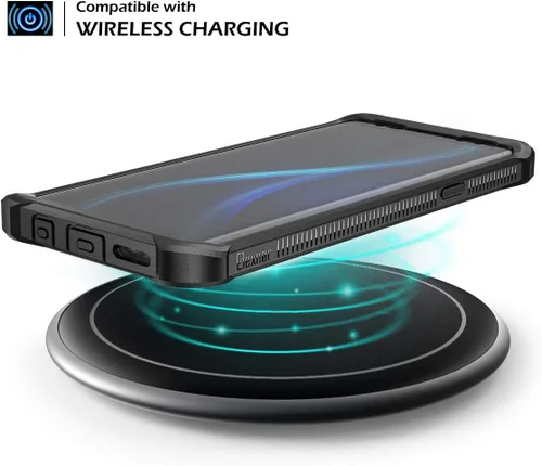 Vista 7 de Dexnor Funda para Galaxy S9+ Plus con protector de pantalla transparente de grado militar, resistente 360, cuerpo completo, a prueba de golpes