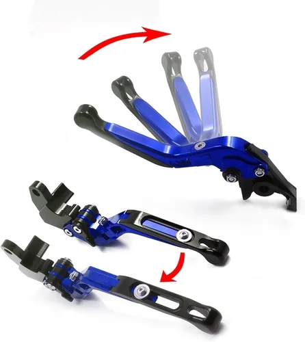 Vista 4 de Palanca de freno de embrague plegable ajustable para motocicleta para Yamaha FZ6 FZ 6 FAZER 2004 2010 XJ6 FZ6R 2009 2020 FZ8 2011 2015 (color : 1)