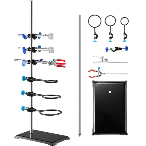Vista 8 de VEVOR Juego de soporte para laboratorio metálico de grado de laboratorio - Soporte de laboratorio de material de hierro premium, abrazadera