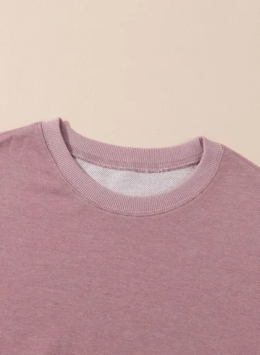 Vista 47 de SHEWIN Sudadera casual de manga larga con cuello redondo para mujer, ligera, holgada