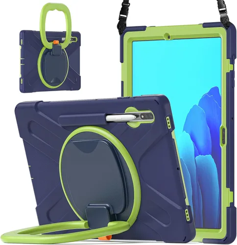 Vista 56 de 360 Rotation Case for Galaxy Tab ActivePro/Tab Active4 Pro/Active 5 Pro 10.1" Sturdy Cover Rotate Ring Stand Shoulder Carrying Strap Hand Strap