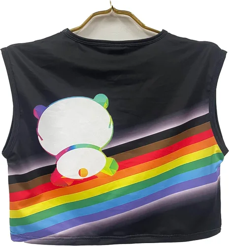 Vista 2 de Camisetas cortas y camisetas sin mangas para hombre para fiestas, fiestas y festivales de música, material elástico de ajuste seco