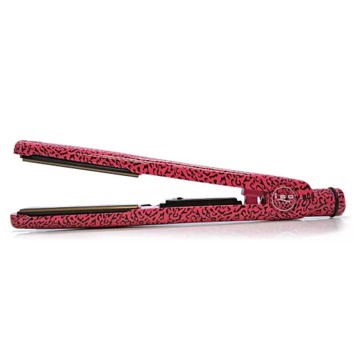 Vista 2 de ISO Beauty - Plancha iónica de titanio, leopardo rosa, 1 pulgada x 3 pulgadas Pink Leopard