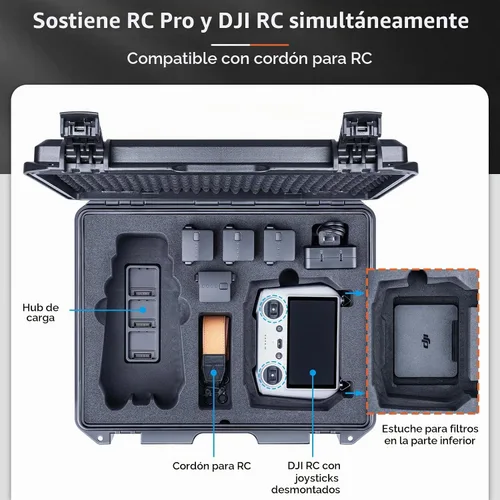 Vista 3 de Lykus Titan M350 - Carcasa rígida para DJI Mavic 3 Pro/Classic y RC Pro
