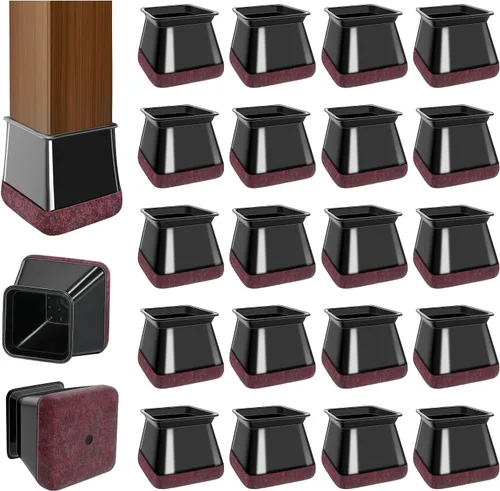 Vista 12 de OCONDA 20 Pcs Chair Leg Floor Protectors, Fit Diameter: 9/16" to 12/16" Transparente-20 piezas