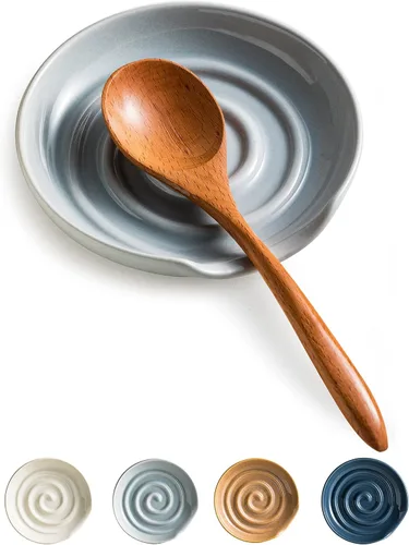 Vista 11 de Soporte para cucharas, soporte grande para cucharas para encimera de cocina, soporte para cucharas de cocina para estufa, perfecto para decoración
