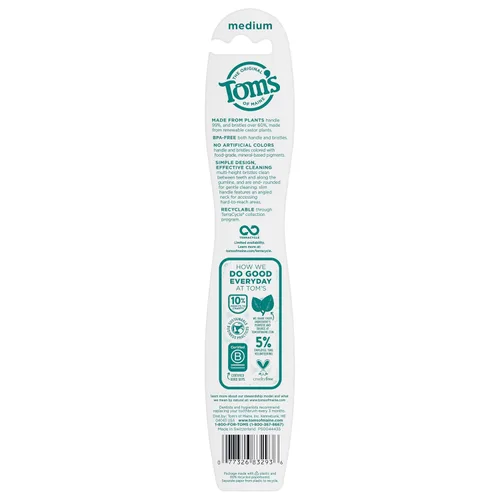 Vista 2 de Cepillo de dientes Naturally Clean de Tom's of Maine, Mediano