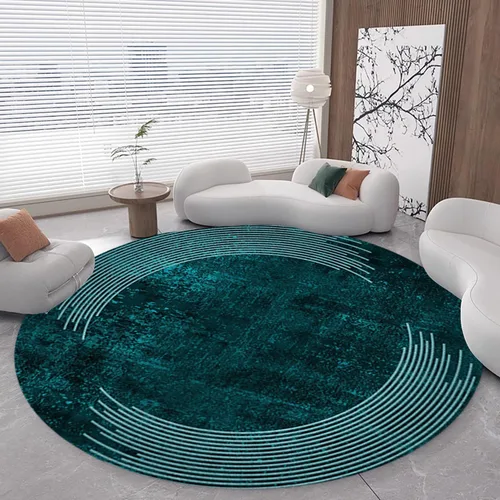 Vista 11 de 3D Optical Illusion Abstract Round Rug 70s Retro Pop Art Deco Large Rugs for Living Room Bedroom Classroom Red Brown Washable Low Pile Carpet