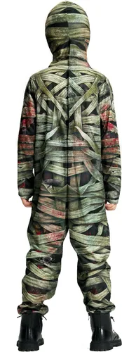 Vista 5 de IKALI Zombie Mummy - Disfraz de Halloween para niños y niñas, traje de fiesta