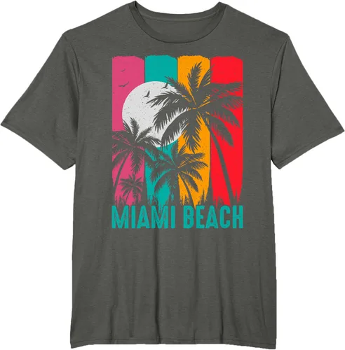 Vista 6 de Camiseta Miami Beach, Negro, S