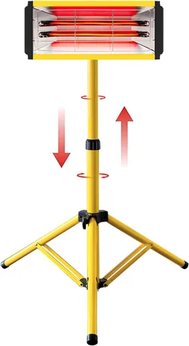 Vista 10 de Lámpara de curado de pintura infrarroja portátil de mano, 1000 W, 110 V, luz de calor de pintura infrarroja de onda corta con temporizador de 0 a 90