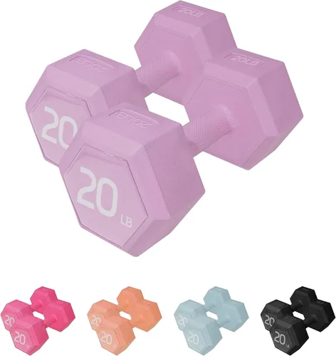Vista 25 de Dumbbell Sets With Rack - 5/15/20/25/36lb Dumbbells Pair Hand Weights Set of 2 - Easy Grip - Arm Weights for Strength Training Workouts Fitness