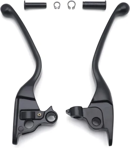 Vista 8 de HongK - Palanca de mano de embrague de freno de calavera negra para motocicleta compatible con H-D 08-13 Touring Trike 14-posterior FLHR