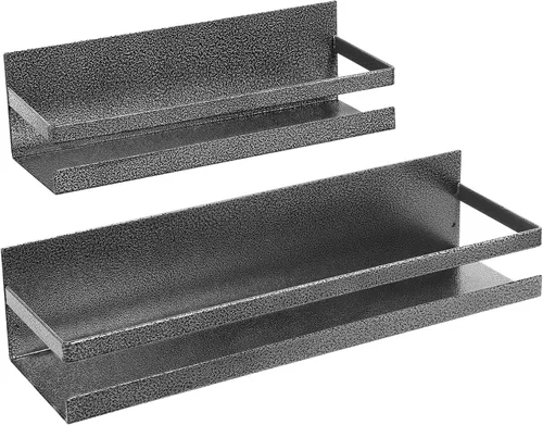 Vista 12 de Uten Estante grande para especias para refrigerador, paquete de 2 estantes magnéticos fuertes, organizador de refrigerador movible para cocina