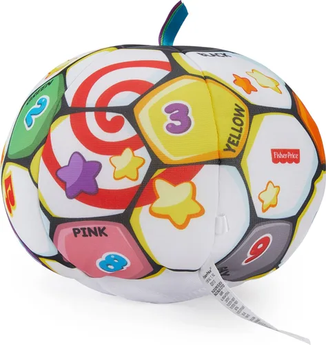 Vista 5 de Fisher-Price Juguete de bebé a niño pequeño para reír y aprender cantando pelota de fútbol musical con frases educativas para bebés a partir de 6