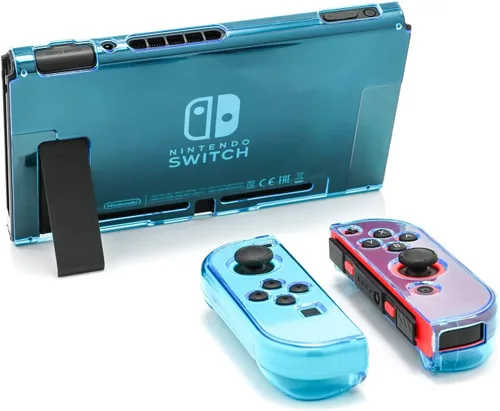 Vista 5 de Dockable Case for Nintendo Switch, Protective Case for Nintendo Switch with a Tempered Glass Screen Protector and 6 Joy Stick Covers, Fit into the