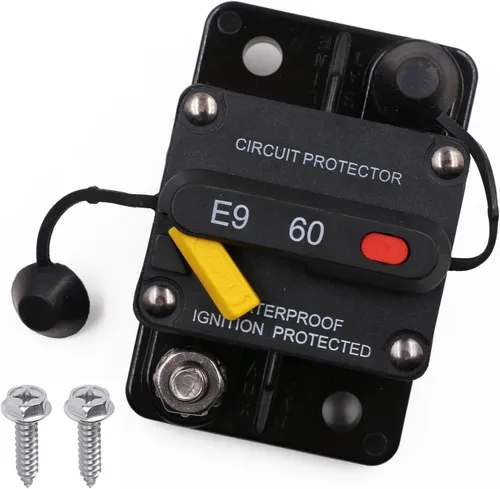 Vista 68 de E69 Interruptor de circuito de 10 A T3 con restablecimiento manual Mini de montaje en superficie IP66 Interruptor conmutable de 10 A