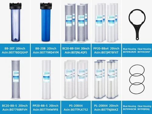 Vista 4 de Geekpure Cartucho de filtro de agua de bloque de carbono universal compatible con 20 pulgadas para filtro de agua para toda la casa, 4.5 x 20