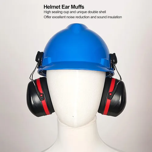 Vista 7 de Orejera de casco, audición de impacto firmemente sujeta la orejera de casco duro para carpintería