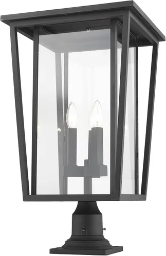 Vista 10 de Z-Lite 571PHXLR-ORB - Accesorio de montaje de poste para exteriores de 3 luces, bronce aceitado