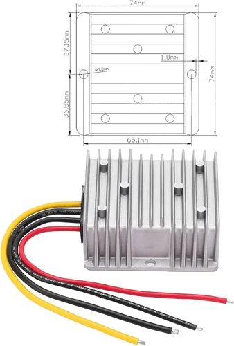 Vista 2 de Convertidor DC-DC, 24V a 12V reductor