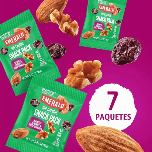 Vista 3 de Emerald Paquete de 100 calorías Nueces y Almendras con Cerezas Secas