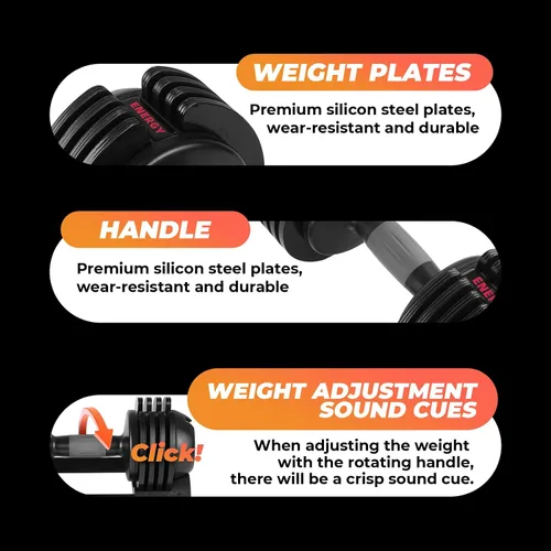 Vista 6 de Roinoim Adjustable Dumbbell Set