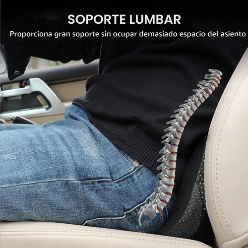Vista 4 de Cojín de asiento de automóvil, almohadilla de asiento de espuma viscoelástica para ciática y alivio del dolor de espalda baja, cojín de asiento