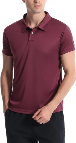Vista 4 de Orrstarry Paquete de 5 polos para hombre, secado rápido, ropa deportiva de manga corta, polos de golf que absorben la humedad, camisa deportiva