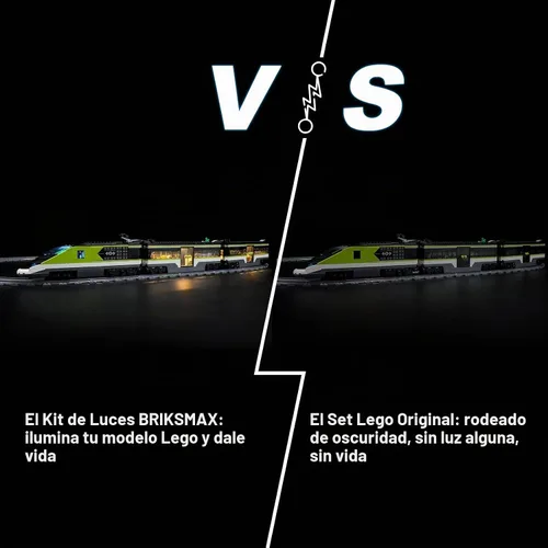 Vista 5 de BRIKSMAX - Kit de iluminación LED para tren de pasajeros LEGO-60337 Express, compatible con el modelo de bloques de construcción de Lego City,