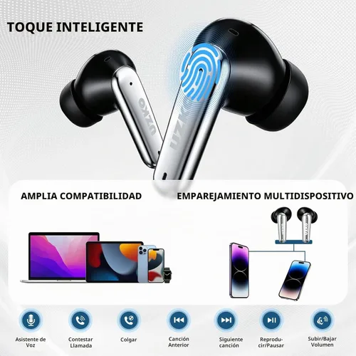 Vista 5 de Auriculares inalámbricos, Bluetooth 6.0 Auriculares ANC Crisp Clear