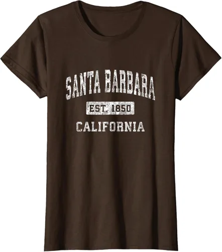 Vista 19 de Camiseta deportiva clásica de Santa Bárbara California CA, Negro, S