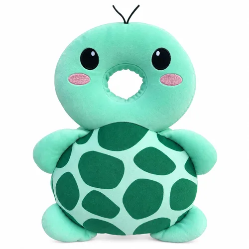 Vista 7 de Mochila protectora de cabeza de bebé para caminar gateando, mariposa rosa