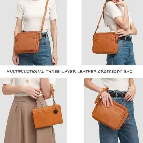 Vista 3 de 2023 - Bolsos cruzados de piel sintética y bolsos de mano, bolsos de hombro de cuero todoterreno, bolso con cartera integrada