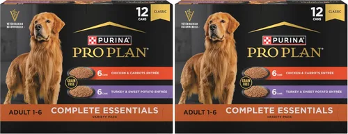 Vista 10 de Purina Pro Plan Alimento húmedo para perros, sin granos, paquete surtido de Esenciales Completos, platos principales de pollo y zanahorias y de pavo