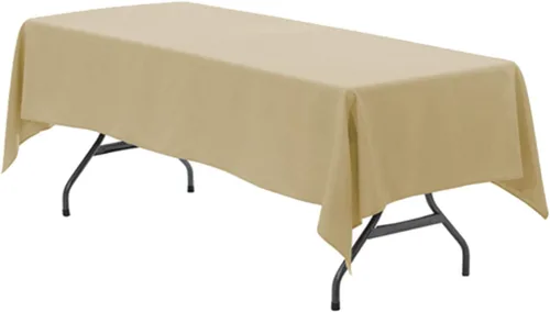 Vista 65 de Your Chair Covers - Mantel rectangular de poliéster sin costuras de alta calidad de 60 pulgadas de ancho x 102 pulgadas de largo - Negro - Mantel
