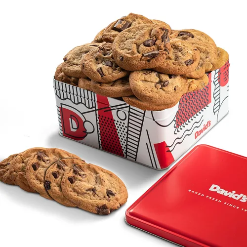 Vista 15 de David's Cookies Cesta de regalo de galletas surtidas gourmet recién